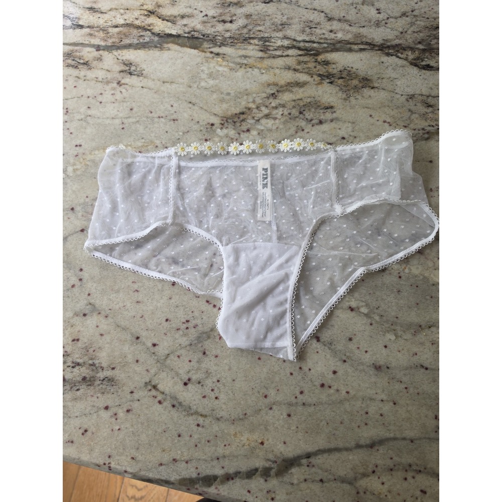 Victoria's Secret PINK white cheeky daisy womens medium